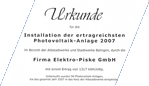 Erfolgreichste Anlage 2007