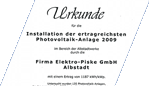 Erfolgreichste Anlage 2009